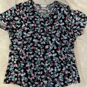 Scrubstar colorful pattern scrub top